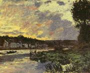 Seine at Bougival in the Evening Claude Monet